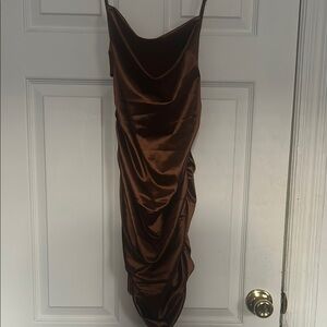 Fashion Nova Chocolate Backless Dress